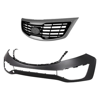 Replace® - 2-Piece (Front Bumper Cover, Grille) (Standard Line)
