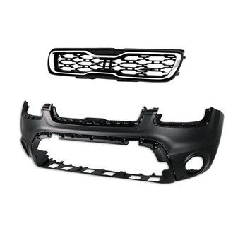 Replace® - 2-Piece (Front Bumper Cover, Grille) (Standard Line)