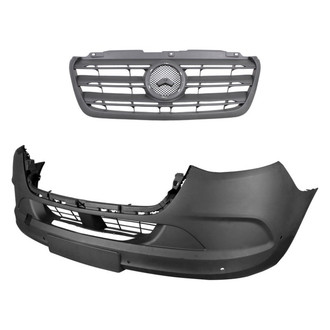 Replace® - 2-Piece (Front Bumper Cover, Grille) (Standard Line)