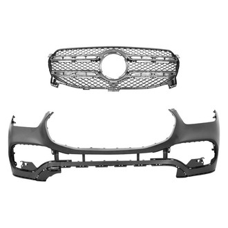 Replace® - 2-Piece (Front Bumper Cover, Grille) (Standard Line)