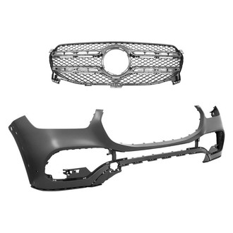Replace® - 2-Piece (Front Bumper Cover, Grille) (Standard Line)
