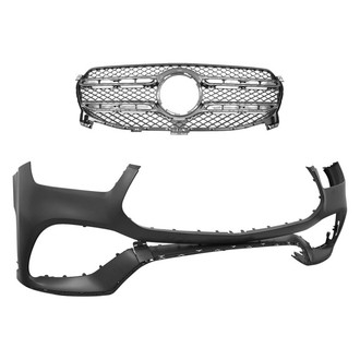 Replace® - 2-Piece (Front Bumper Cover, Grille) (Standard Line)