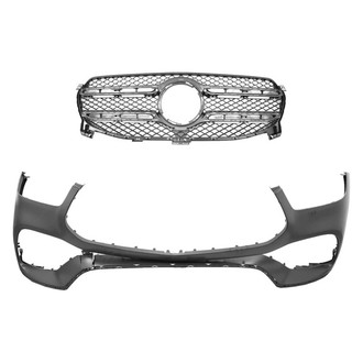 Replace® - 2-Piece (Front Bumper Cover, Grille) (Standard Line)