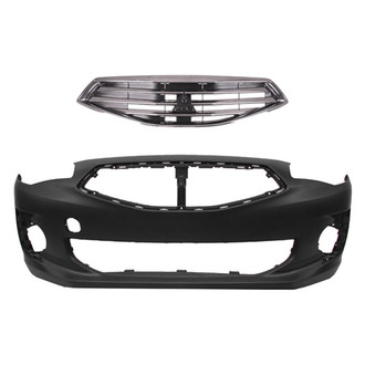 Replace® - 2-Piece (Front Bumper Cover, Grille) (CAPA Certified)