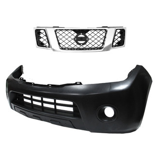 Replace® - 2-Piece (Front Bumper Cover, Grille) (CAPA Certified)