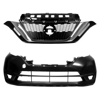 Replace® - 2-Piece (Front Bumper Cover, Grille) (CAPA Certified)