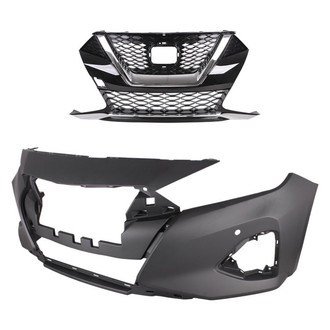 Replace® - 2-Piece (Front Bumper Cover, Grille) (CAPA Certified)