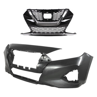 Replace® - 2-Piece (Front Bumper Cover, Grille) (CAPA Certified)
