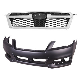 Replace® - 2-Piece (Front Bumper Cover, Grille) (CAPA Certified)