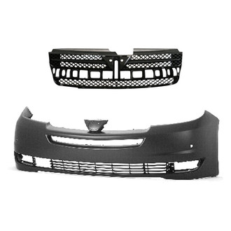 Replace® - 2-Piece (Front Bumper Cover, Grille) (CAPA Certified)