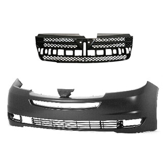 Replace® - 2-Piece (Front Bumper Cover, Grille) (CAPA Certified)