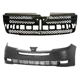 Replace® - 2-Piece (Front Bumper Cover, Grille) (CAPA Certified)