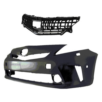 Replace® - 2-Piece (Front Bumper Cover, Grille) (CAPA Certified)