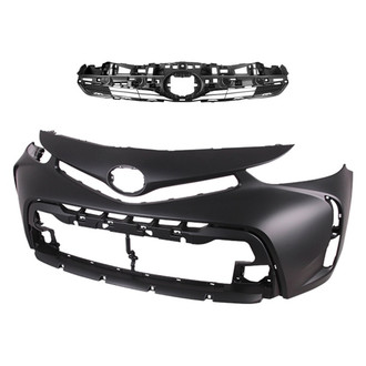 Replace® - 2-Piece (Front Bumper Cover, Grille) (CAPA Certified)