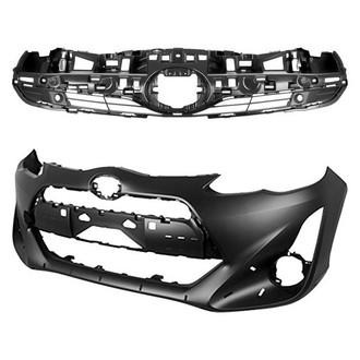 Replace® - 2-Piece (Front Bumper Cover, Grille) (CAPA Certified)