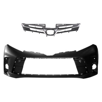 Replace® - 2-Piece (Front Bumper Cover, Grille) (CAPA Certified)