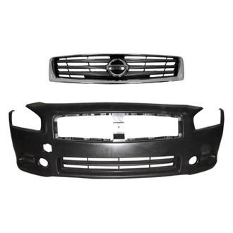 Replace® BNDL-236204 - 2-Piece (Front Bumper Cover, Grille) (Brand New OE)