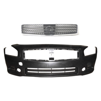 Replace® - 2-Piece (Front Bumper Cover, Grille) (Brand New OE)