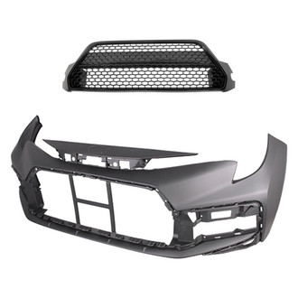 Replace® - 2-Piece (Front Bumper Cover, Grille) (CAPA Certified)
