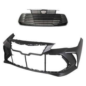Replace® - 2-Piece (Front Bumper Cover, Grille) (CAPA Certified)