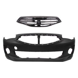 Replace® - 2-Piece (Front Bumper Cover, Grille) (Standard Line)
