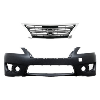 Replace® - 2-Piece (Front Bumper Cover, Grille) (Brand New OE)