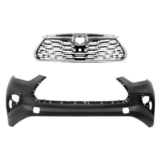 Replace® - 2-Piece (Front Bumper Cover, Grille) (CAPA Certified)