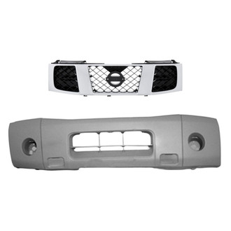 Replace® - 2-Piece (Front Bumper Cover, Grille) (Standard Line)