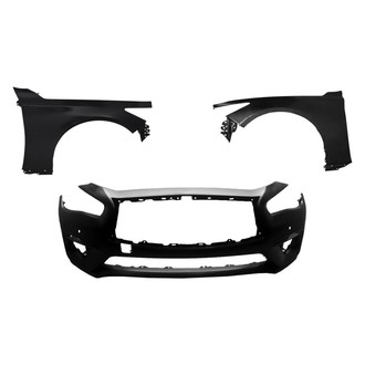 Replace® - 3-Piece (Front Bumper Cover, Driver and Passenger Side Fender) (Standard Line)