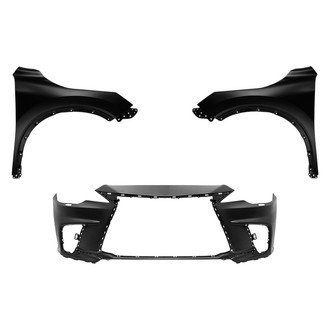 Replace® - 3-Piece (Front Bumper Cover, Driver and Passenger Side Fender) (Standard Line)