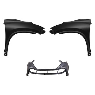 Replace® - 3-Piece (Front Bumper Cover, Driver and Passenger Side Fender) (Standard Line)