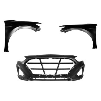 Replace® - 3-Piece (Front Bumper Cover, Driver and Passenger Side Fender) (Standard Line)
