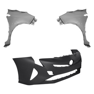 Replace® - 3-Piece (Front Bumper Cover, Driver and Passenger Side Fender) (Standard Line)