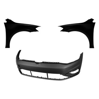 Replace® - 3-Piece (Front Bumper Cover, Driver and Passenger Side Fender) (Standard Line)
