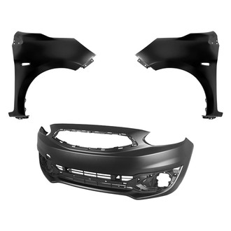 Replace® - 3-Piece (Front Bumper Cover, Driver and Passenger Side Fender) (Standard Line)