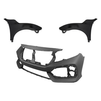 Replace® - 3-Piece (Front Bumper Cover, Driver and Passenger Side Fender) (Standard Line)