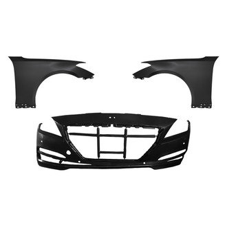 Replace® - 3-Piece (Front Bumper Cover, Driver and Passenger Side Fender) (Standard Line)