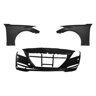 Replace® - 3-Piece (Front Bumper Cover, Driver and Passenger Side Fender) (Standard Line)