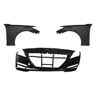 Replace® - 3-Piece (Front Bumper Cover, Driver and Passenger Side Fender) (Standard Line)