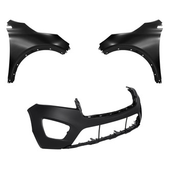 Replace® - 3-Piece (Front Bumper Cover, Driver and Passenger Side Fender) (Standard Line)