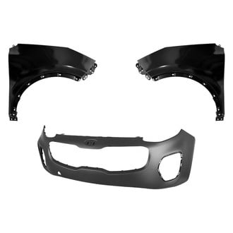 Replace® - 3-Piece (Front Bumper Cover, Driver and Passenger Side Fender) (Standard Line)