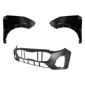 Replace® - 3-Piece (Front Bumper Cover, Driver and Passenger Side Fender) (Standard Line)