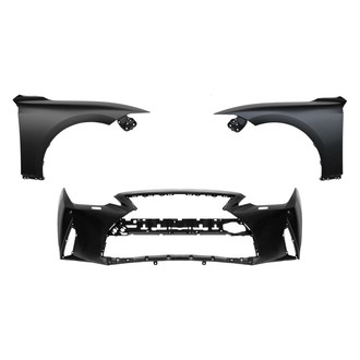 Replace® - 3-Piece (Front Bumper Cover, Driver and Passenger Side Fender) (Standard Line)