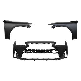 Replace® - 3-Piece (Front Bumper Cover, Driver and Passenger Side Fender) (Standard Line)