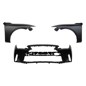 Replace® - 3-Piece (Front Bumper Cover, Driver and Passenger Side Fender) (Standard Line)