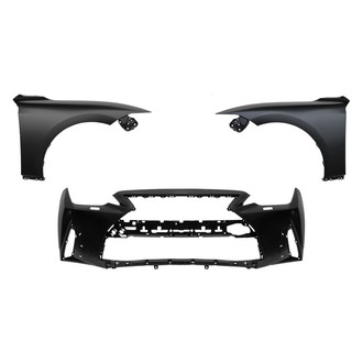 Replace® - 3-Piece (Front Bumper Cover, Driver and Passenger Side Fender) (Standard Line)