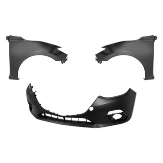 Replace® - 3-Piece (Front Bumper Cover, Driver and Passenger Side Fender) (Standard Line)