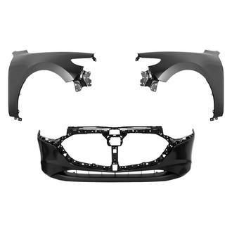 Replace® - 3-Piece (Front Bumper Cover, Driver and Passenger Side Fender) (Standard Line)