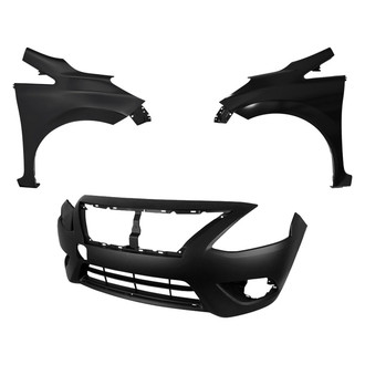 Replace® - 3-Piece (Front Bumper Cover, Driver and Passenger Side Fender) (Standard Line)