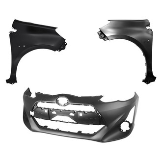 Replace® - 3-Piece (Front Bumper Cover, Driver and Passenger Side Fender) (Standard Line)